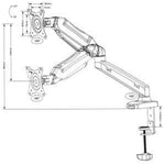 Bildschirm-Träger für den Tisch MacLean MC-860 27" 13"