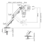 Bildschirm-Träger für den Tisch MacLean MC-906 17" 27"