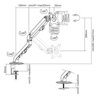 Bildschirm-Träger für den Tisch MacLean MC-906 17" 27"