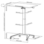 Schreibtisch MacLean MC-453W Weiß Stahl 80 x 52 cm