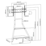 Bildschirm-Träger für den Tisch MacLean MC-455 75"