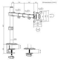 Bildschirm-Träger für den Tisch MacLean MC-753N 17" 32"