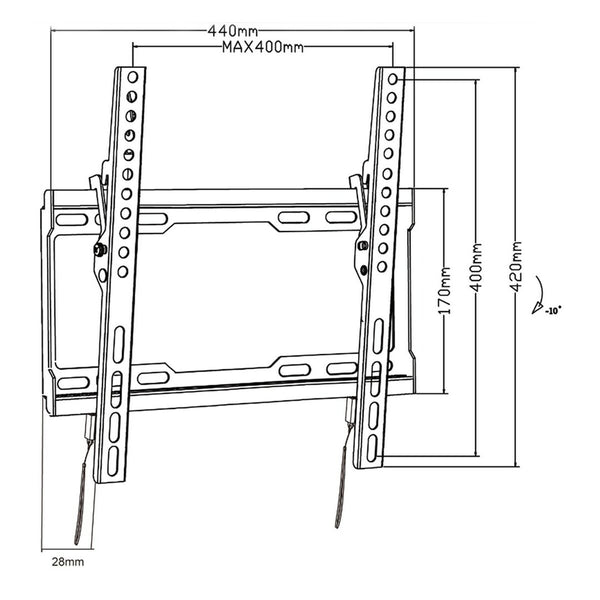TV Halterung MacLean MC-412 32" 70" 45 kg
