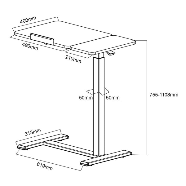 Schreibtisch MacLean MC-120 B Schwarz