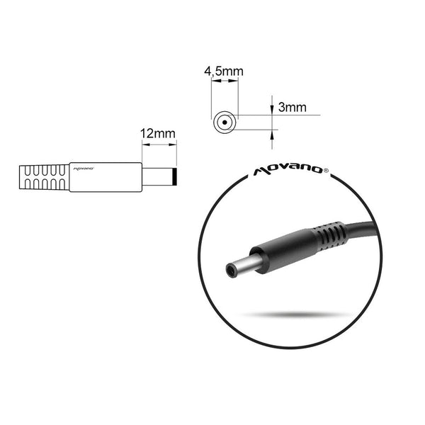 Laptopladekabel Mitsu 5ZM012 65 W