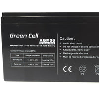 Batterie für Unterbrechungsfreies Stromversorgungssystem USV Green Cell AGM06 9 Ah 12 V