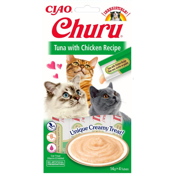 Snack für Katze Inaba Churu Huhn Fleisch Fisch