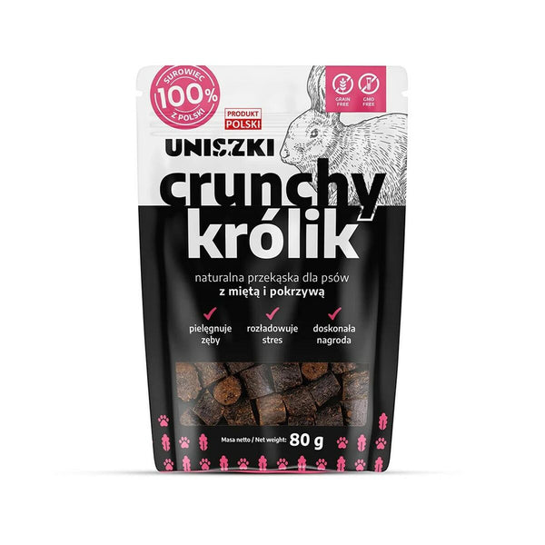 Hundesnack Uniszki Crunchy Conejo con Menta y Ortiga Hase 80 g