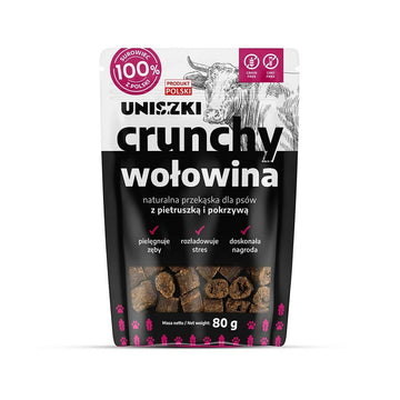 Hundesnack Uniszki Crunchy Ternera con Perejil y Ortiga Rind und Kalbfleisch 80 g