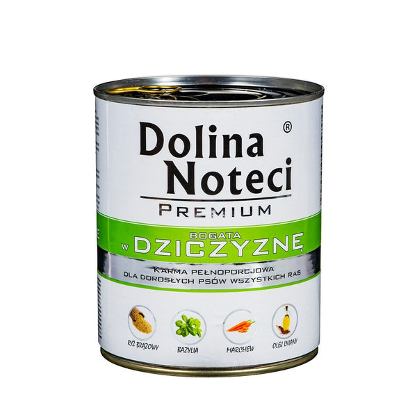 Nassfutter Dolina Noteci Premium Rich in game Rindfleisch Wildschwein Schwein 800 g