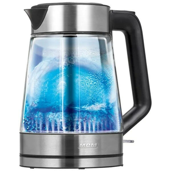 Wasserkocher Mpm MCZ-122 Schwarz Grau Glas Edelstahl 2200 W 1,7 L
