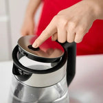 Wasserkocher Mpm MCZ-122 Schwarz Grau Glas Edelstahl 2200 W 1,7 L