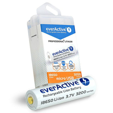 Wiederaufladbare Batterie EverActive FWEV1865032MBOX 3200 mAh 3,7 V 18650