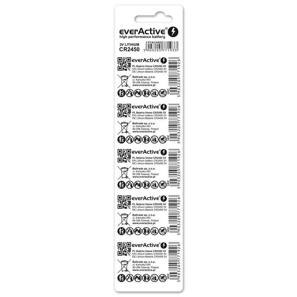 Batterien EverActive CR2450 (5 Stück)