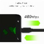 USB-Kabel Green Cell KABGC03 Schwarz 25 cm