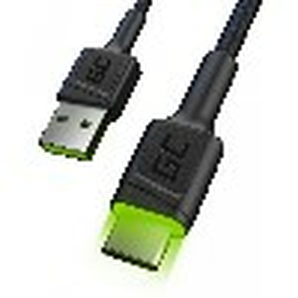 USB-Kabel Green Cell KABGC06 Schwarz grün 1,2 m