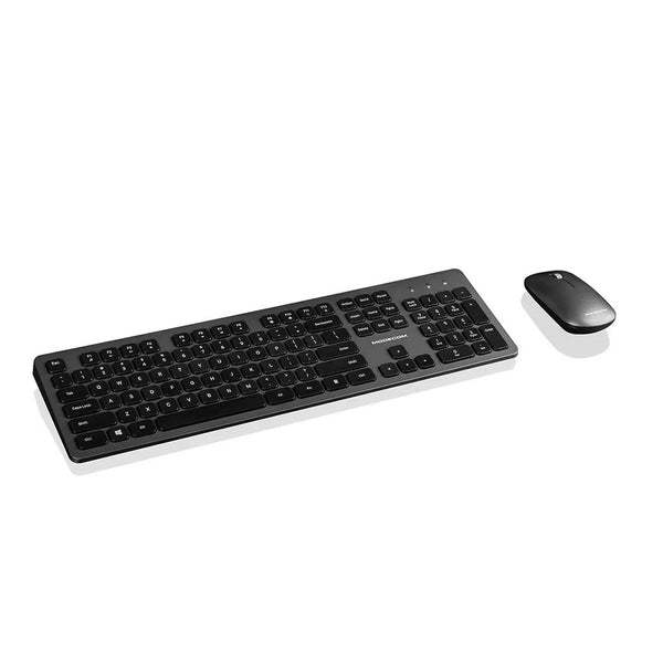 Tastatur mit Maus Modecom MK-MC-5200C-100                 Schwarz Grau Schwarzweiß Englisch QWERTY