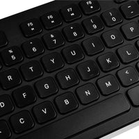 Tastatur Modecom K-MC-5200U-100                  Schwarz Schwarzweiß Englisch QWERTY