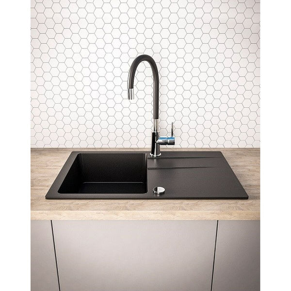 Einfachspülbecken Maidsinks 070 242 101LC Schwarz