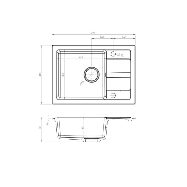 Einfachspülbecken Maidsinks 070 242 101FB