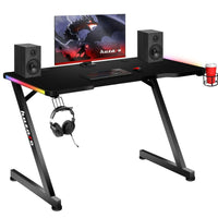 Schreibtisch Huzaro HZ-Hero 2.5 RGB Schwarz Aluminium Stahl 120 x 60 cm