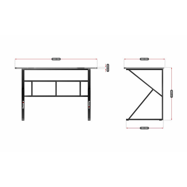 Schreibtisch Gaming Huzaro HZ-Hero 1.6 Black Schwarz 120 x 75 x 60 cm