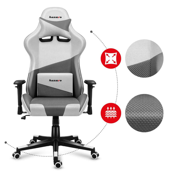 Gaming-Stuhl Huzaro Hz-Force 6.2 White Mesh Weiß