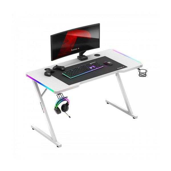 Schreibtisch Gaming Huzaro HZ-Hero 2.5 White RGB Weiß 120 x 75 x 60 cm