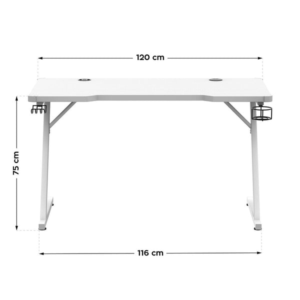 Schreibtisch Gaming Huzaro HZ-Hero 2.5 White RGB Weiß 120 x 75 x 60 cm