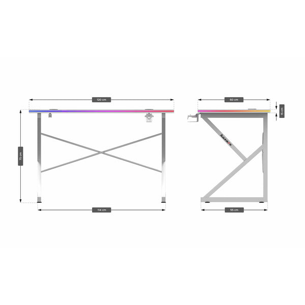 Schreibtisch Huzaro HZ-Hero 1.7 RGB White