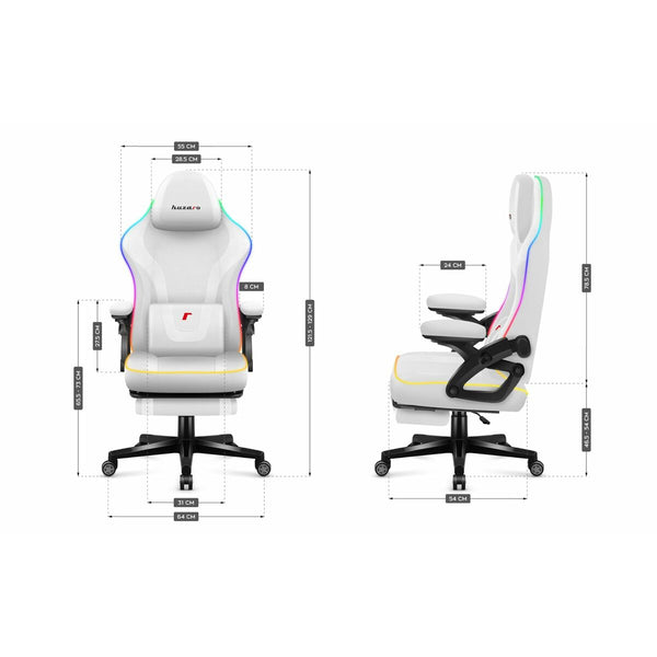 Gaming-Stuhl Huzaro HZ-FORCE 4.6 RGB WHITE MESH