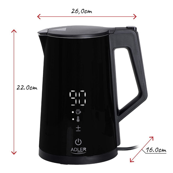 Wasserkocher Adler AD 1345b Schwarz Edelstahl 2200 W 1850 W 1,7 L