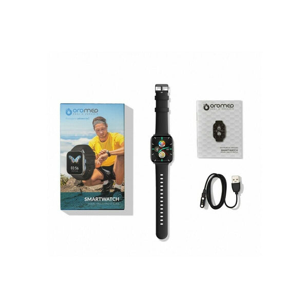 Smartwatch Oromed ORO FIT PRO GT BLACK Schwarz Grau 1,78"
