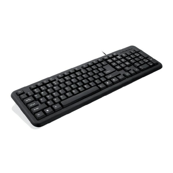 Tastatur mit Maus Ibox OFFICE KIT II Schwarz Schwarzweiß Englisch QWERTY