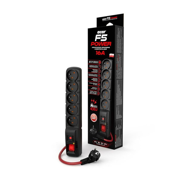 Steckerleiste mit 5 Steckdosen und Schalter Acar W2389 (1,5 m)