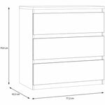 Kommode CHELSEA  Grau Anthrazit 77,2 x 42,2 x 79,9 cm
