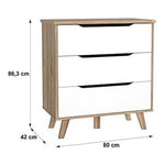 Schubladenschrank Vankka Holz Eg (80 x 42 x 86,3 cm)