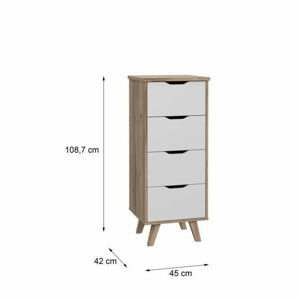 Schubladenschrank Vankka Eg 45 x 42 x 108 cm 45 x 108,7 x 42 cm