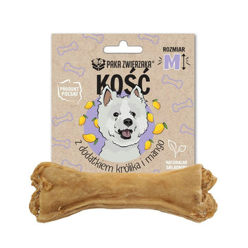 Hundesnack Paka Zwierzaka Bone with rabbit and mango M 12 cm Hase 55 g