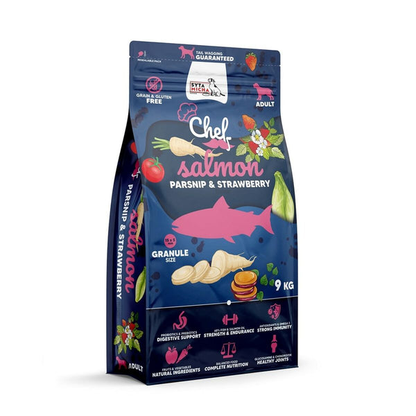 Futter SYTA MICHA Chef Erdbeere Lachsfarben Fisch 9 kg