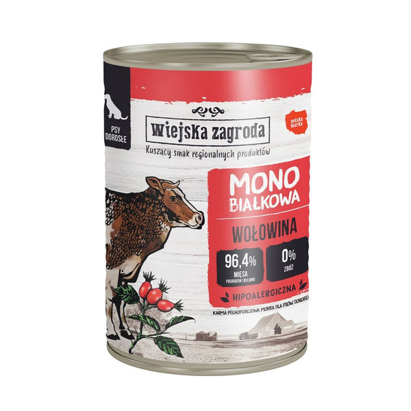 Nassfutter WIEJSKA ZAGRODA Monoprotein Beef Rind und Kalbfleisch 400 g