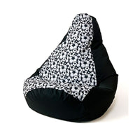 Puff GO GIFT Weiß Schwarz 105 x 80 cm Birne