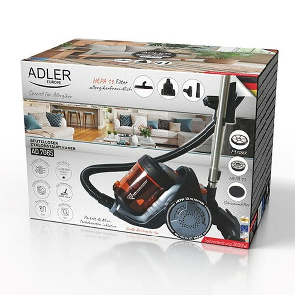 Staubsauger Adler AD 7065 Schwarz Orange 700 W 3000 W
