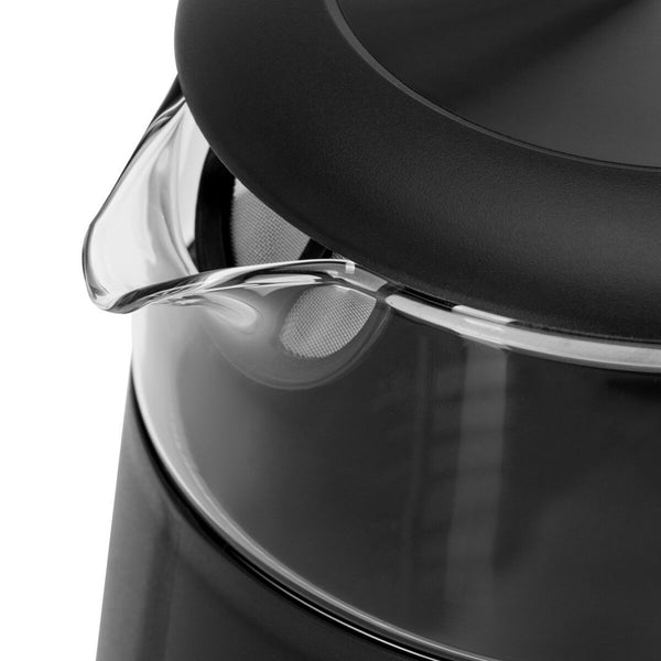 Wasserkocher Adler AD 1305bs Schwarz Silberfarben 2200 W 1,7 L