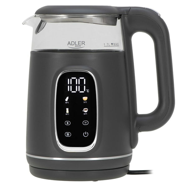 Wasserkocher Adler AD 1305gs Grau Silberfarben 2200 W 1,7 L