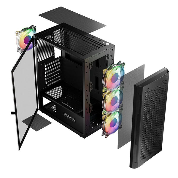 ATX Semi-Tower Gehäuse Logic ARAMIS ARGB Schwarz