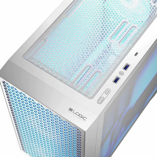 ATX Semi-Tower Gehäuse Logic AM-DART-PRO-ARGB-20 Weiß