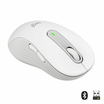 Schnurlose Mouse Logitech Signature M650 Weiß Schwarzweiß