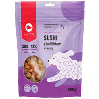 Hundesnack Maced Rabbit for sushi with fish Fisch Hase 500 g