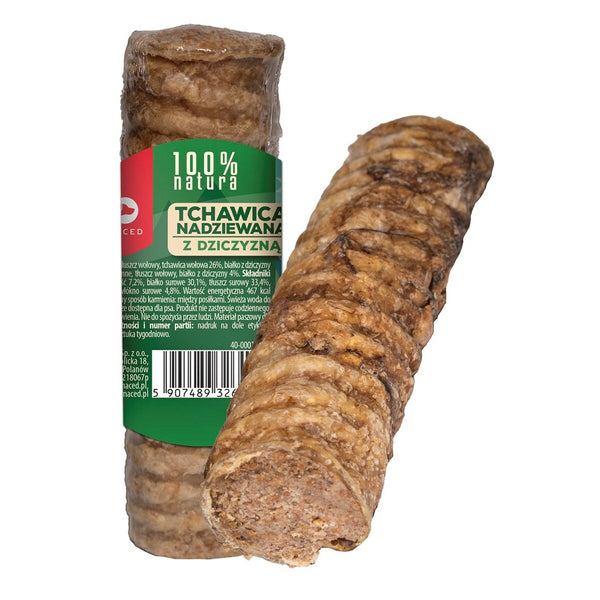 Beißring für Hunde Maced Trachea stuffed with venison Rind und Kalbfleisch 120 g